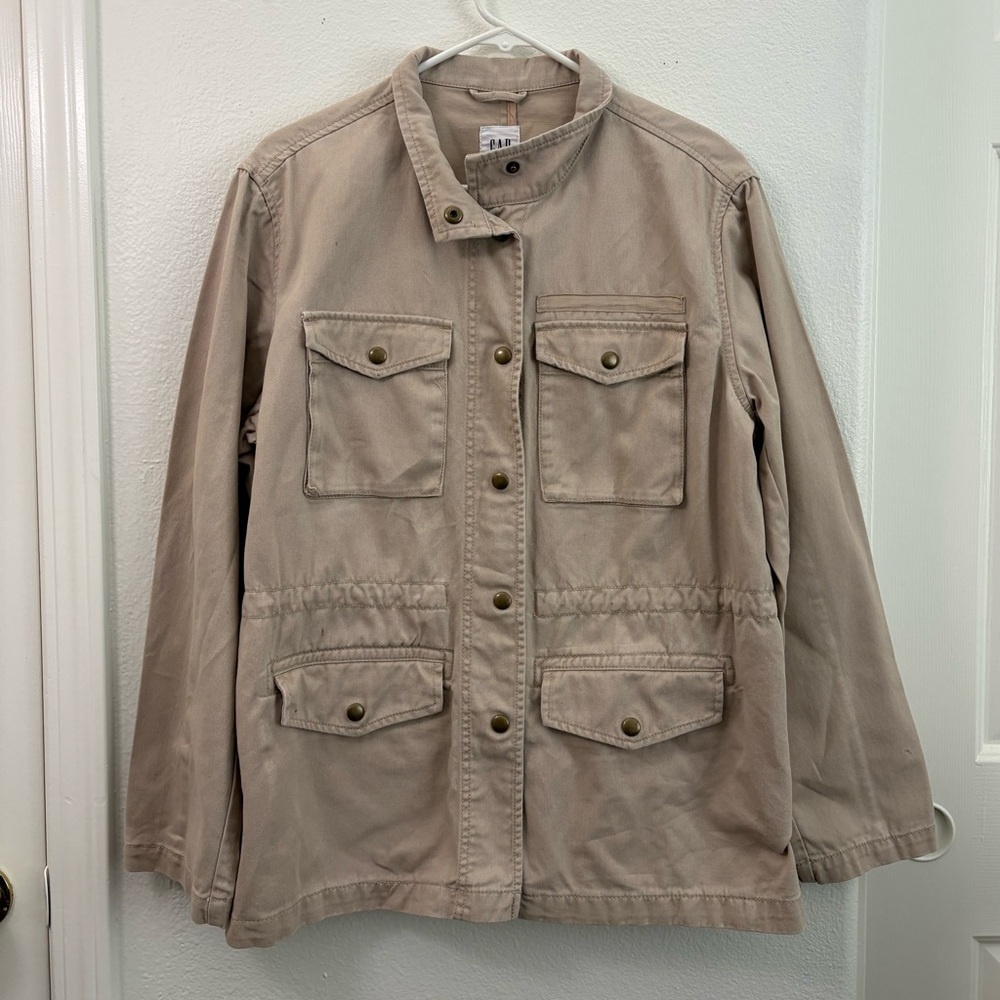 Gap Women's Tan Utility Jacket Size Medium